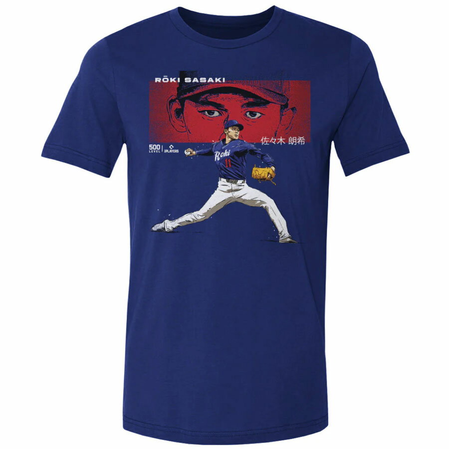 MLB 佐々木朗希 ドジャース Tシャツ 【New Model】Los Angeles D Stare WHT T-Shirt 500Level ロイヤルのサムネイル
