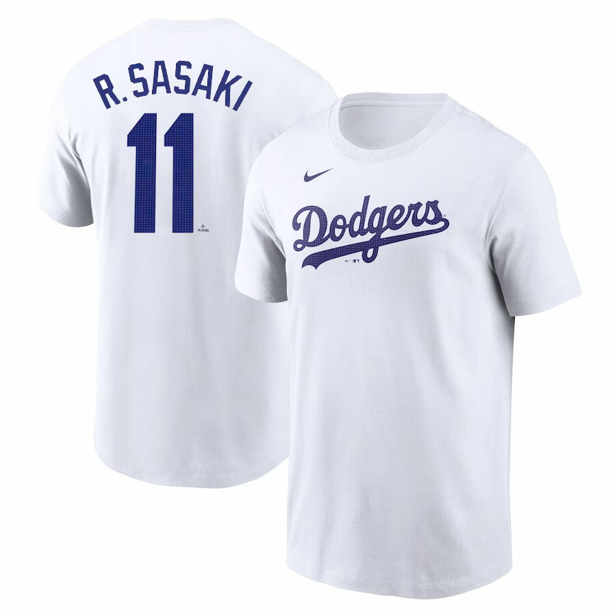 MLB 佐々木朗希 ドジャース Tシャツ 【海外モデル】2025 ネーム＆ナンバー T-Shirt...