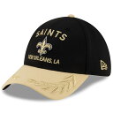 NFL セインツ キャップ 2025 NFL ドラフト 39THIRTY Flex Hat ニューエラ/New Era ブラック/ゴールド