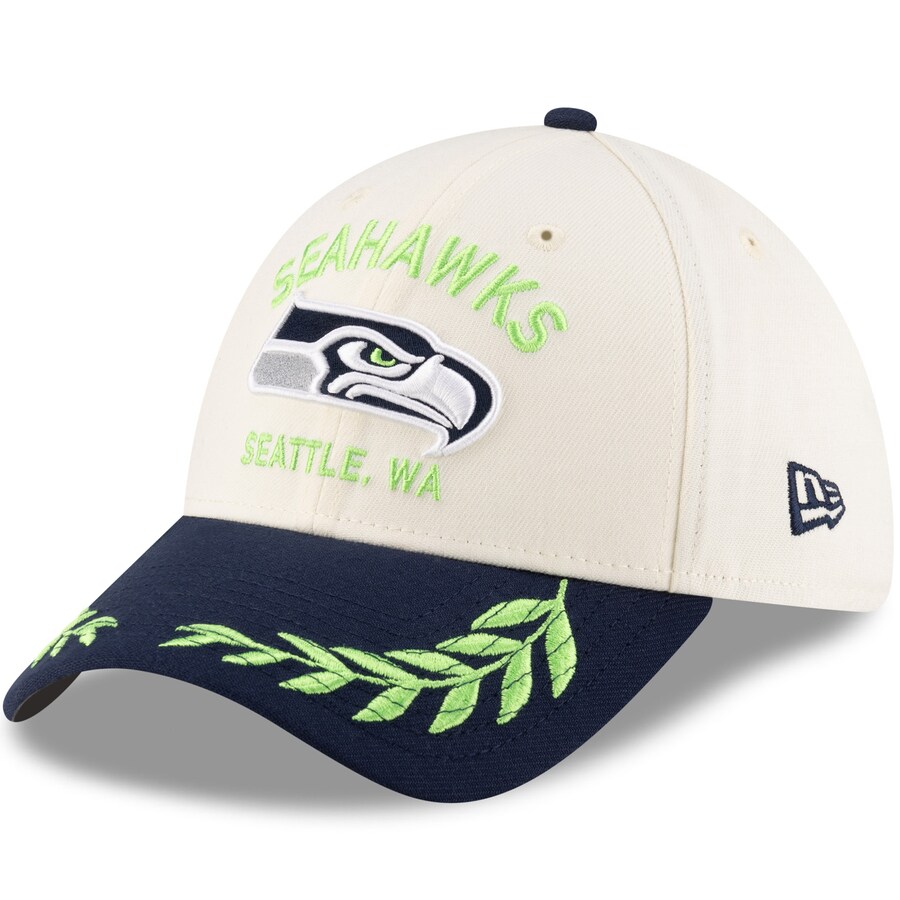 NFL シーホークス キャップ 2025 NFL ドラフト 39THIRTY Flex Hat ニューエラ/New Era クリーム/カレッジネイビー