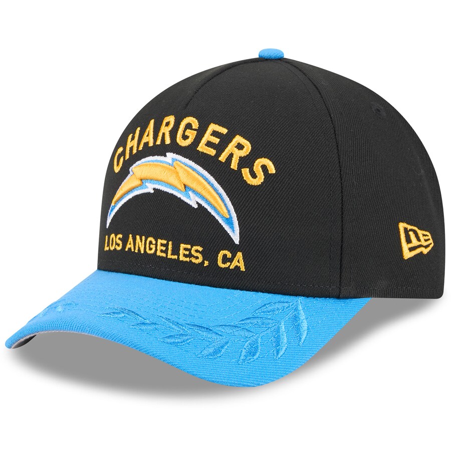 NFL チャージャース キャップ 2025 NFL ドラフト 9FORTY A-Frame M-Crown Adjustable Hat ニューエラ/New Era ブラック/パウダーブルー
