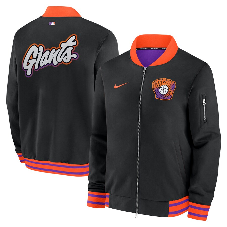 MLB SFジャイアンツ ジャケット 2025 シティーコネクト オーセンティック AC Full-Zip ボンバー Jacket ナイキ/Nike ブラック