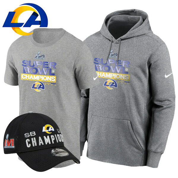 NFL ラムズ ロッカールーム セット キャップ＆パーカー＆Tシャツ 第56回スーパーボウル優勝記念 Super Bowl LVI Locker Room