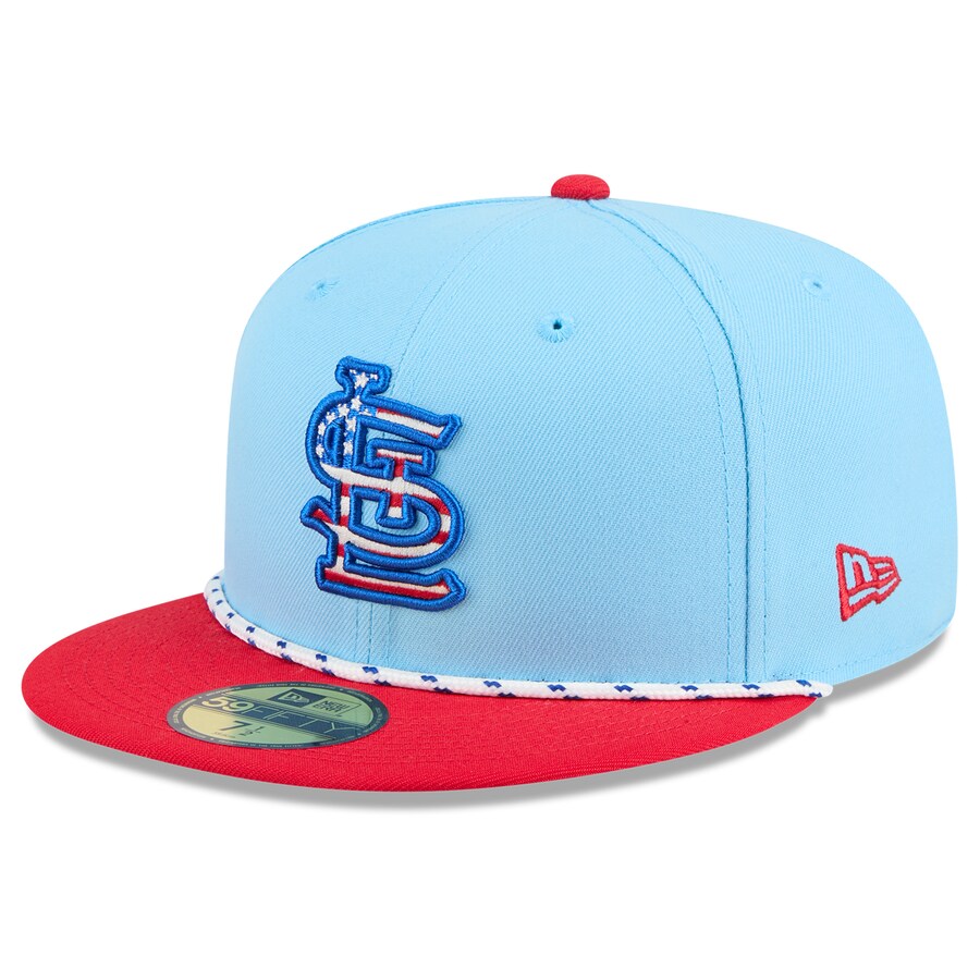 MLB カージナルス キャップ 【海外版】2025 独立記念日 Fourth of July 59FIFTY Fitted ニューエラ/New Era ライトブルー レッド