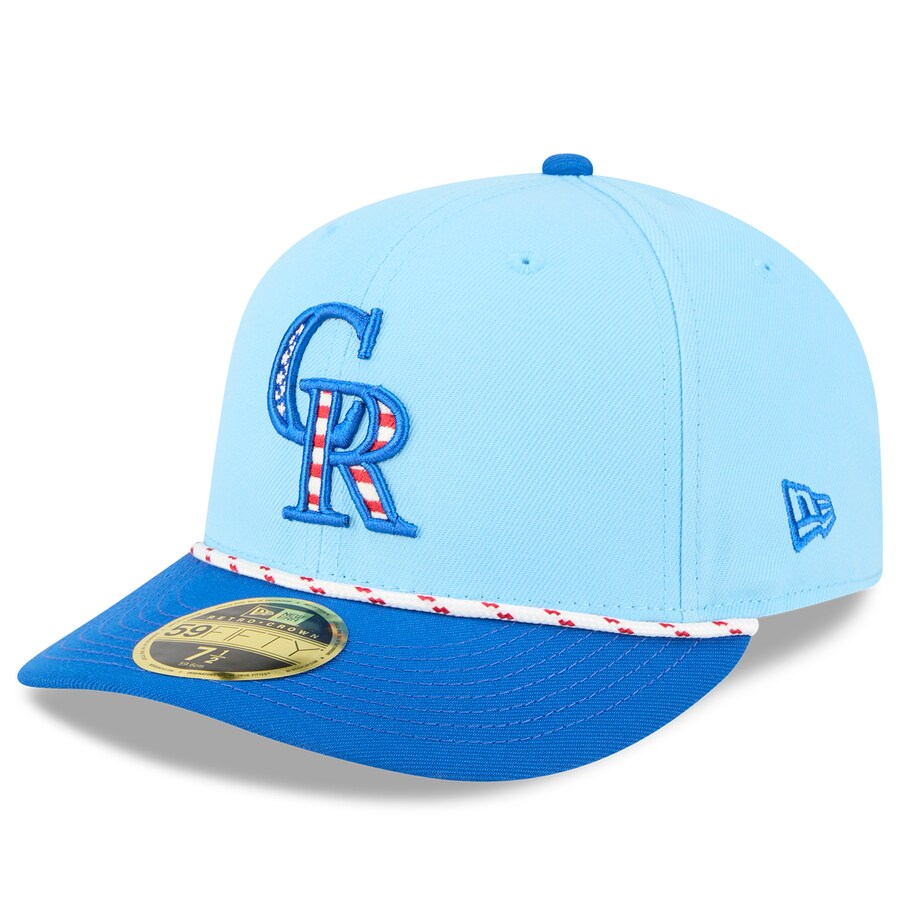Rakuten - MLB ロッキーズ キャップ 2025 独立記念 Fourth of July Low Profile 59FIFTY Fitted ニューエラ/New Era ライトブルー ブルー