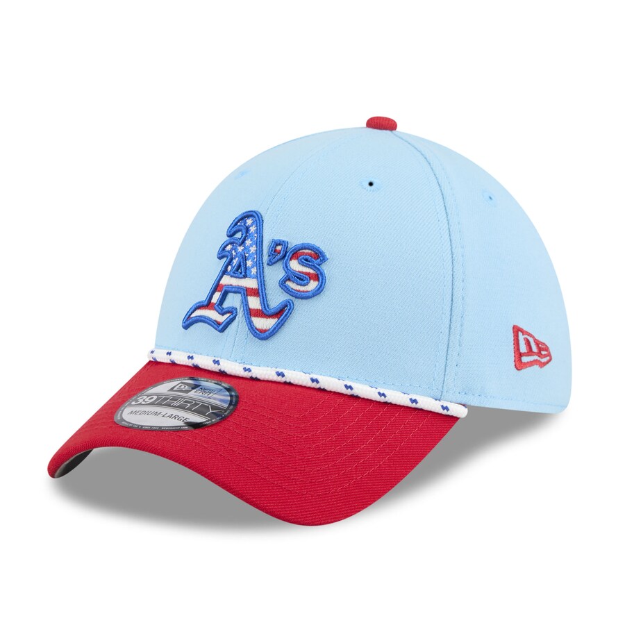 Rakuten - MLB アスレチックス キャップ 2025 独立記念 Fourth of July 39THIRTY Flex ニューエラ/New Era ライトブルー レッド