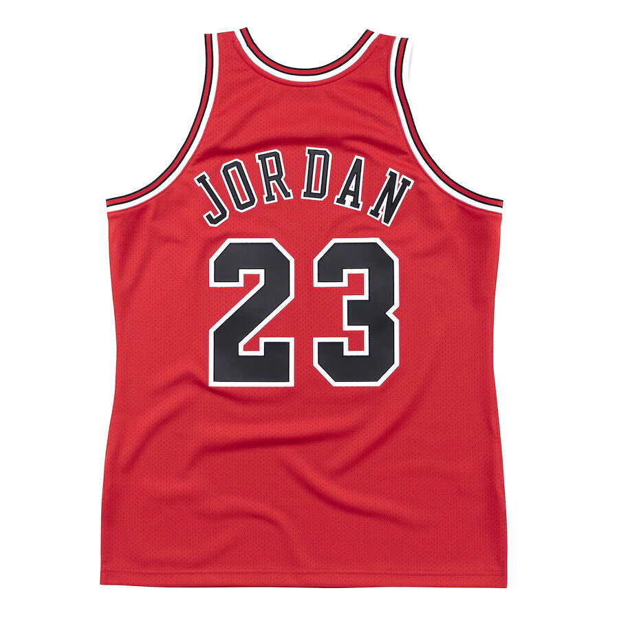 MLB.NBAグッズショップ SELECTIONのNBA マイケル・ジョーダン シカゴ・ブルズ ユニフォーム 復刻 オーセンティック (1996) ミッチェル＆ネス/Mitchell & Ness レッド｜アングル2