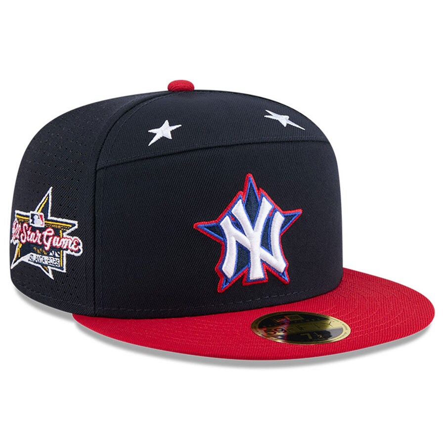 樂天商城 - MLB ヤンキース キャップ オールスターゲーム2025 ワークアウト 59FIFTY Fitted ニューエラ/New Era ネイビー グレー