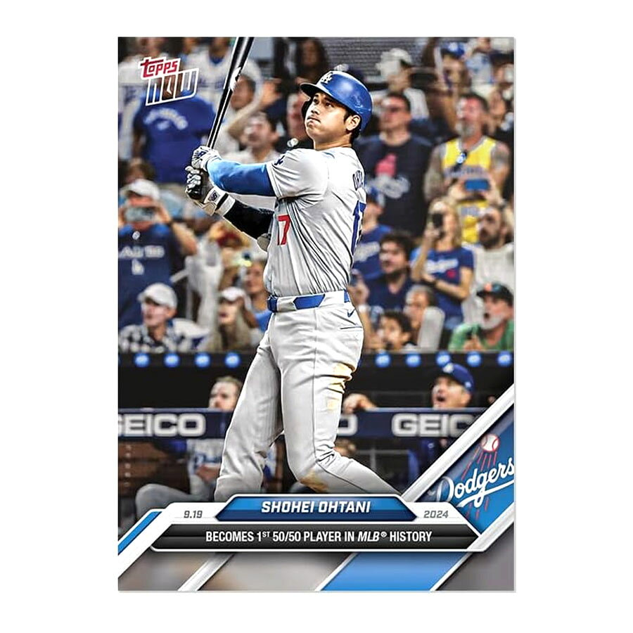 Rakuten - MLB 大谷翔平 ドジャース トレーディングカードボックス 2024 1st Player in MLB History 50/50 #722 Topps Now