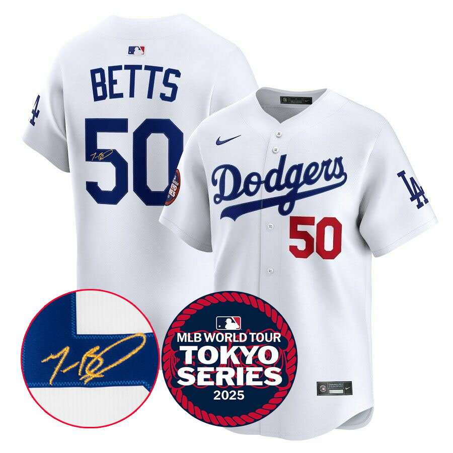 MLB ムーキー・ベッツ ドジャース ユニフォーム 【海外カスタム】東京シリーズ2025 リミテッド サイン..