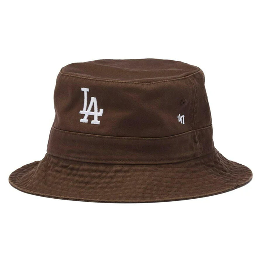 樂天商城 - MLB ドジャース バケットハット キャップ Bucket Hat 47Brand ブラウン