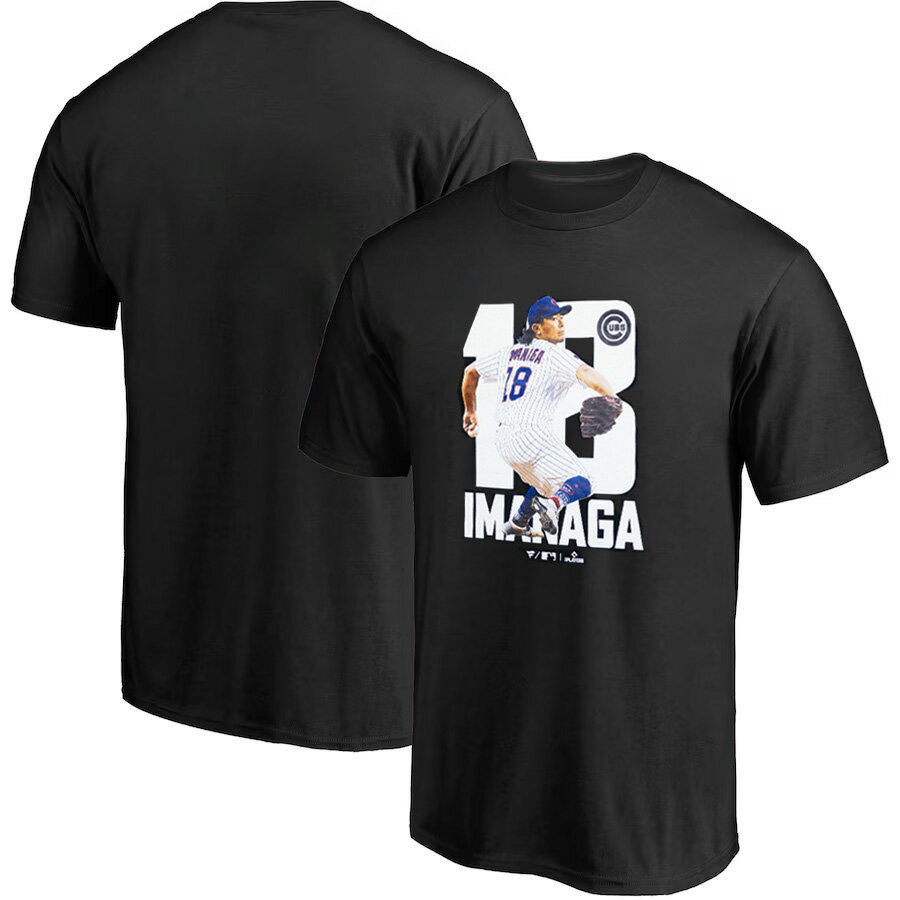 乐天商城 - MLB 今永昇太 カブス Tシャツ グラフィック＆ナンバー Fanatics JP ブラック