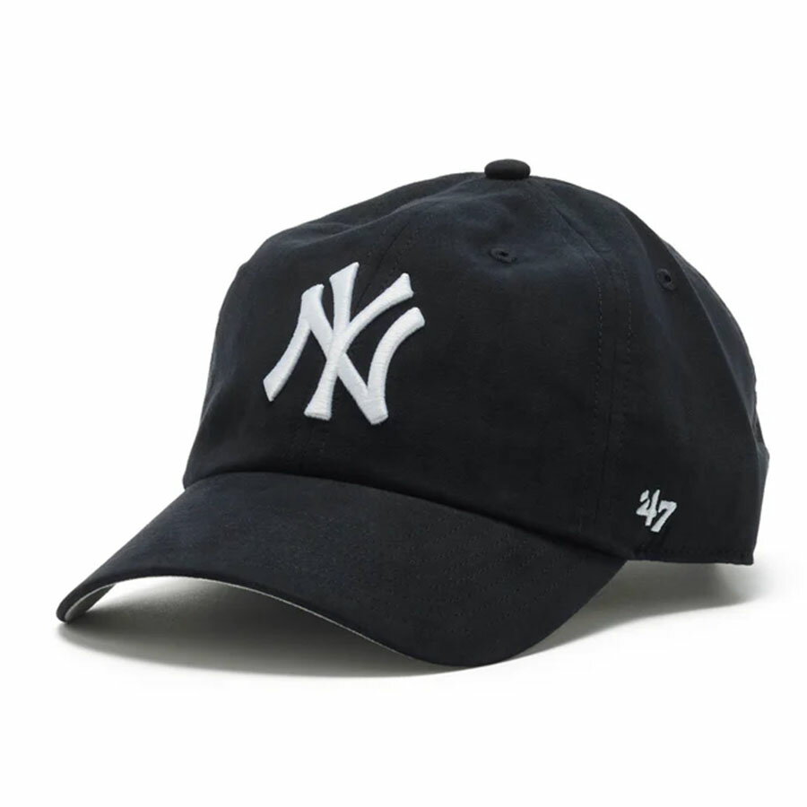 乐天商城 - MLB ヤンキース キャップ Ballpark Suede Clean Up Adjustable Cap 47Brand ネイビー