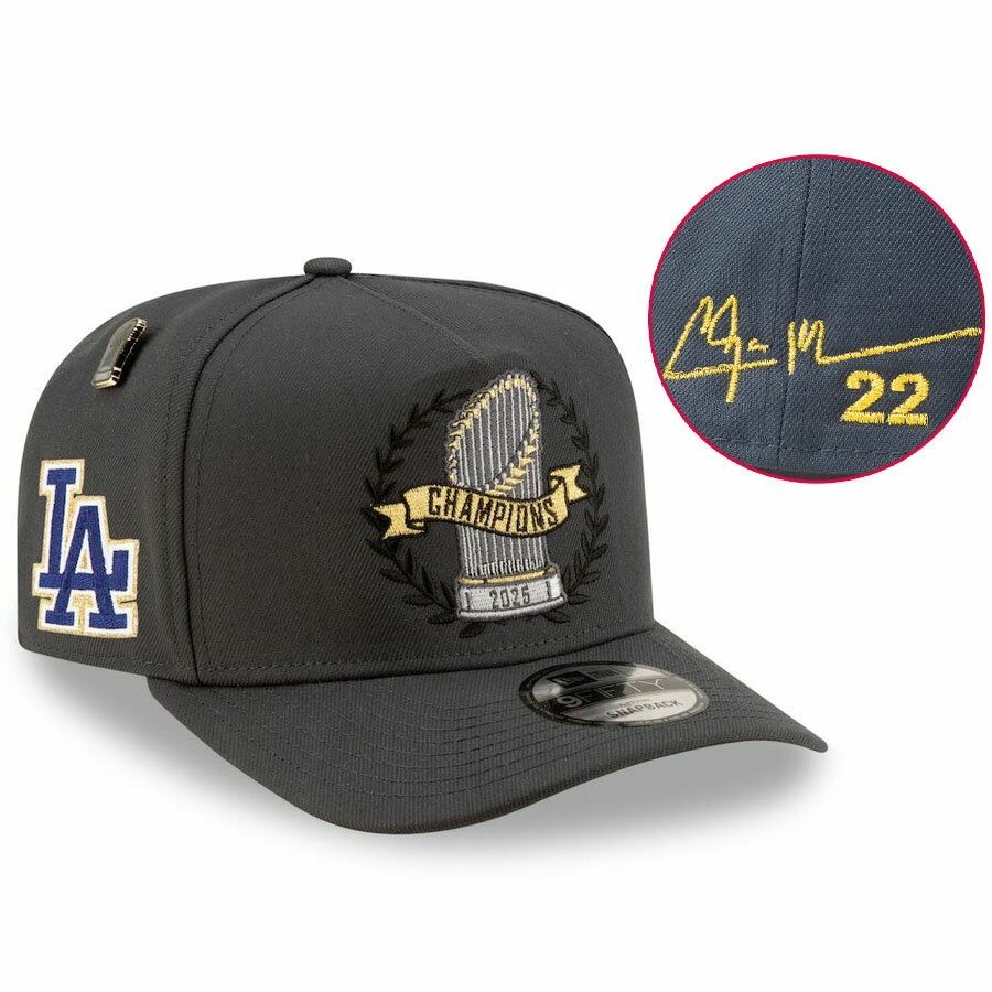 MLB カーショー ドジャース キャップ サイン刺繍 ワールドシリーズ2025優勝記念 ロッカールーム パレード 9FIFTY ニューエラ/New Era