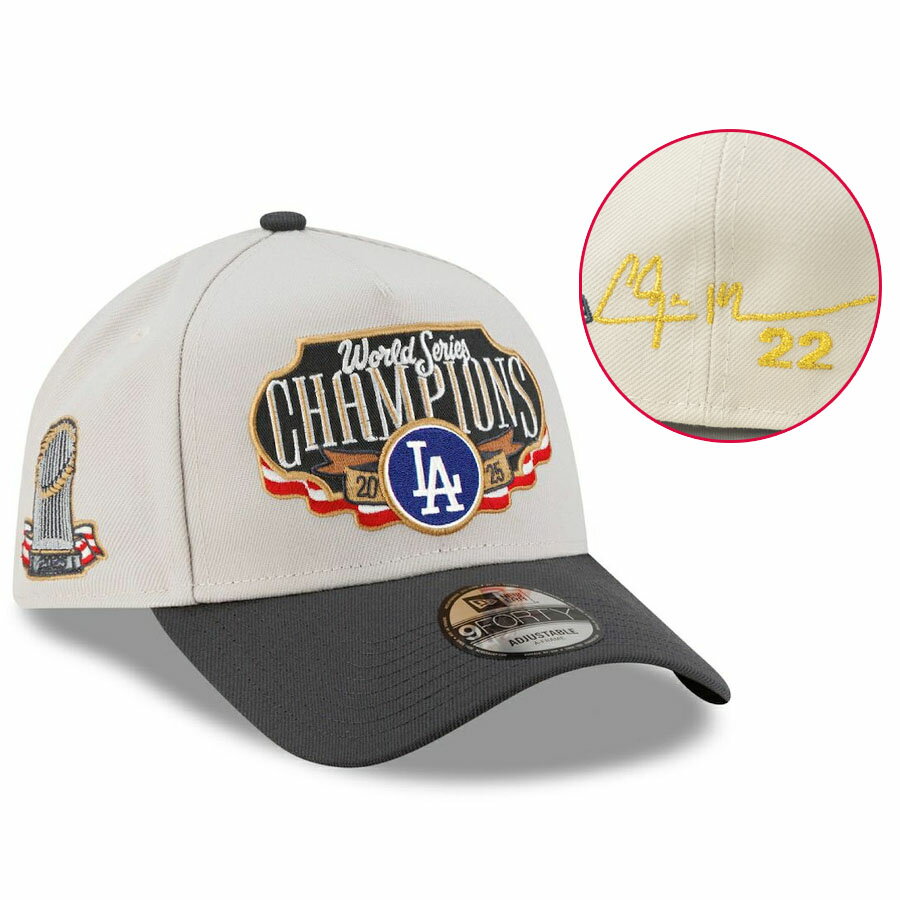 MLB カーショー ドジャース キャップ サイン刺繍 ワールドシリーズ2025優勝記念 ロッカールーム A-Frame 9FORTY ニューエラ/New Era