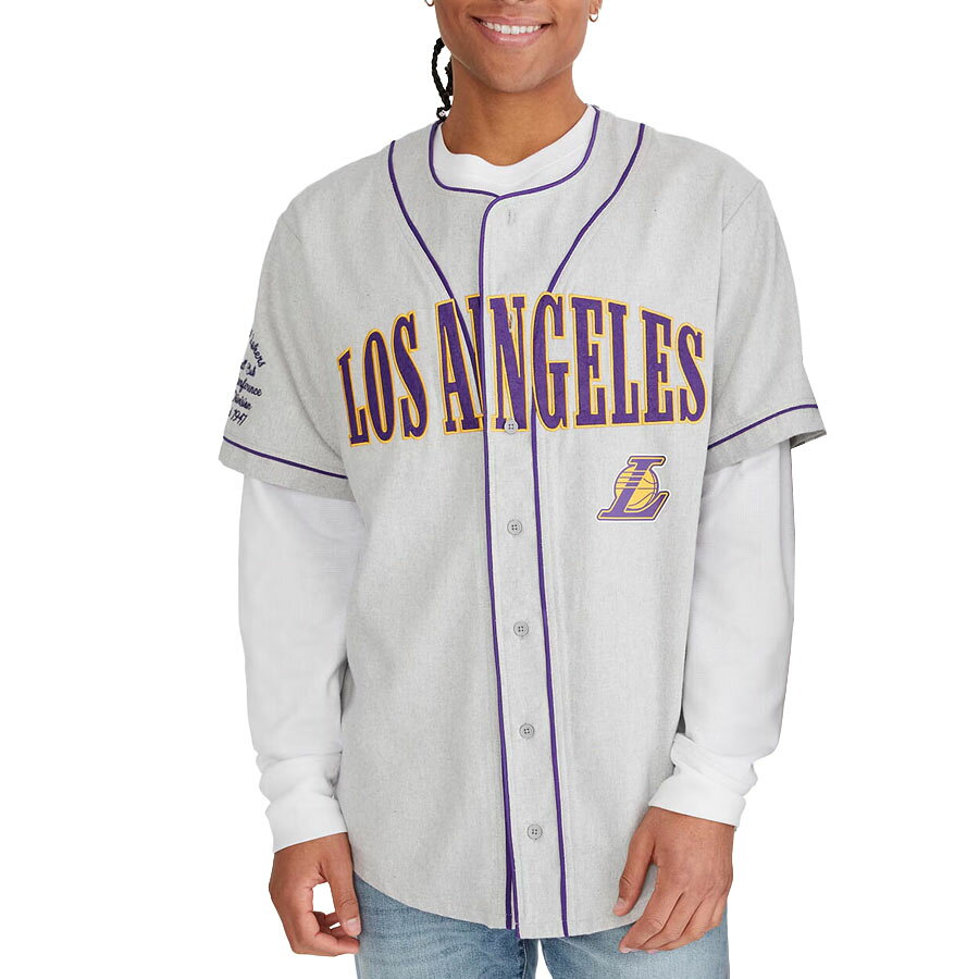 NBA レイカーズ ユニフォーム 【現地買付】 ウルトラゲーム Woven Jersey Top Ultra Game グレー