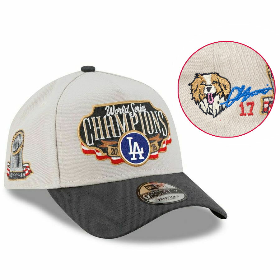 Rakuten - MLB 大谷翔平 ドジャース キャップ デコピン Decoy ワールドシリーズ 2025 優勝 ロッカールーム 9FORTY サイン刺繍 ニューエラ/New Era
