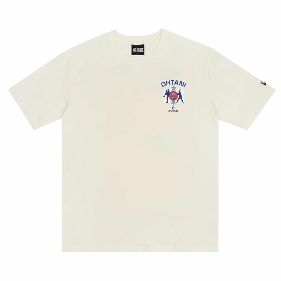 樂天商城 - MLB 大谷翔平 ドジャース Tシャツ 【現地買付品】Kanji Primary Logo Ohtani JPNxUSA Oversized T-Shirt ニューエラ/New Era Beige/Blue