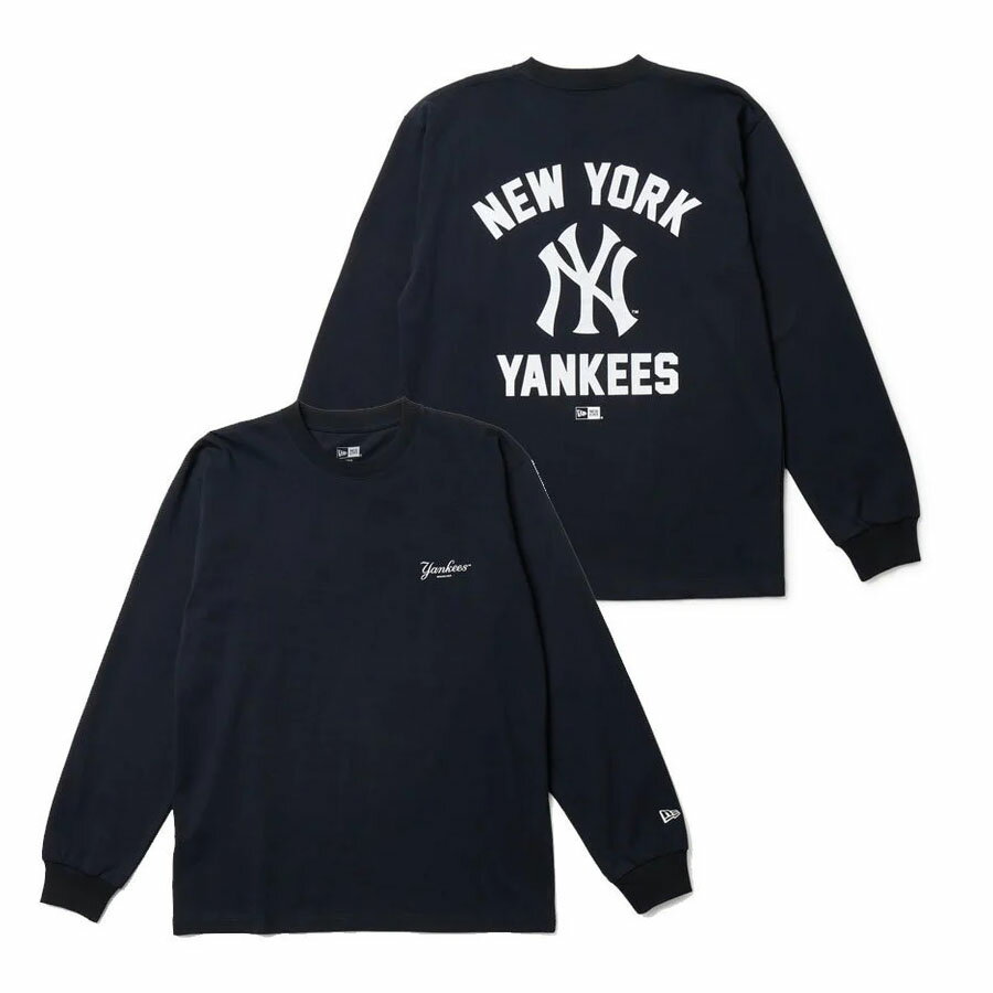 樂天商城 - MLB ヤンキース Tシャツ Regular Fit Cotton Long Sleeve Tee ニューエラ/New Era ネイビー