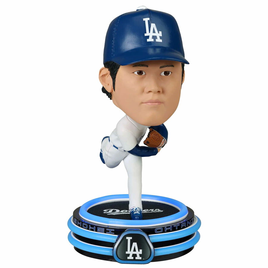 Rakuten - MLB 大谷翔平 ドジャース ボブルヘッド 【525個限定】2025 Neon Round Base Bighead Pitching ビッグヘッド フィギュア LEDライト FOCO