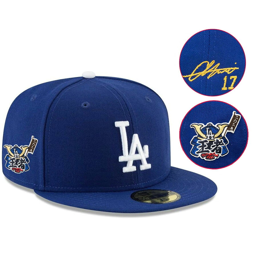Rakuten - MLB 大谷翔平 ドジャース キャップ 海外カスタム ワールドシリーズ2025優勝 Samurai 侍 兜 59FIFTY サイン刺繍 ニューエラ/New Era