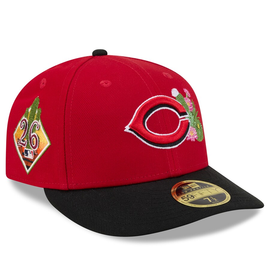 乐天商城 - MLB シンシナティ・レッズ キャップ 【海外モデル】2026 スプリングトレーニング 59FIFTY LP ロープロファイル ニューエラ/New Era レッド ブラック