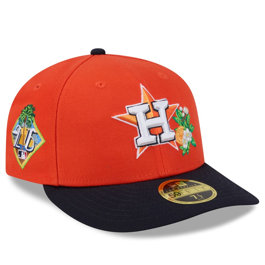 樂天商城 - MLB アストロズ キャップ 【海外モデル】2026 スプリングトレーニング 59FIFTY LP ロープロファイル ニューエラ/New Era オレンジ ネイビー