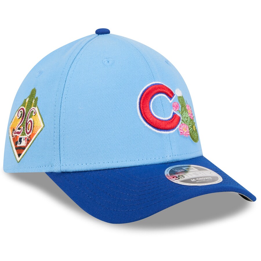 乐天商城 - MLB カブス キャップ 【海外モデル】2026 スプリングトレーニング M-Crown 39THIRTY Flex Hat ニューエラ/New Era ライトブルー ロイヤル