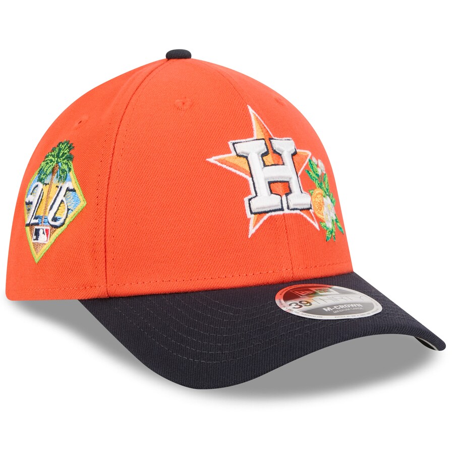 樂天商城 - MLB アストロズ キャップ 【海外モデル】2026 スプリングトレーニング M-Crown 39THIRTY Flex Hat ニューエラ/New Era オレンジ ネイビー