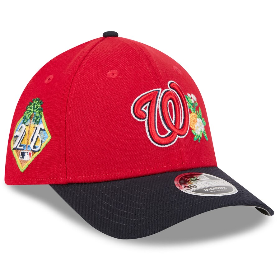 Brazil （Clubs） - MLB ナショナルズ キャップ 【海外モデル】2026 スプリングトレーニング M-Crown 39THIRTY Flex Hat ニューエラ/New Era レッド ネイビー