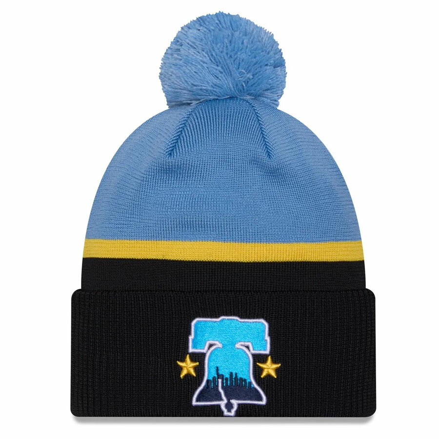 乐天商城 - MLB フィリーズ ニットキャップ 【海外モデル】2024 シティーコネクト Knit Cap ニューエラ/New Era Blue/Navy