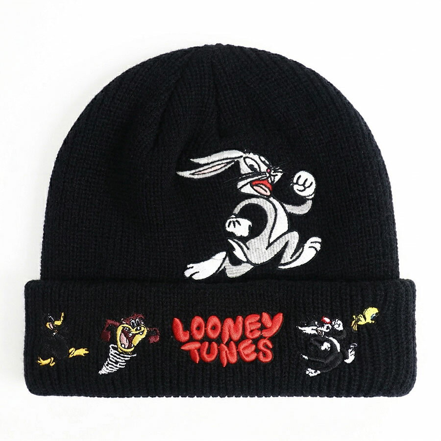 Rakuten - Animation ニットキャップ 【現地買付】ルーニーチューンズ Beanie Looney Tunes x Shoe Palace ブラック