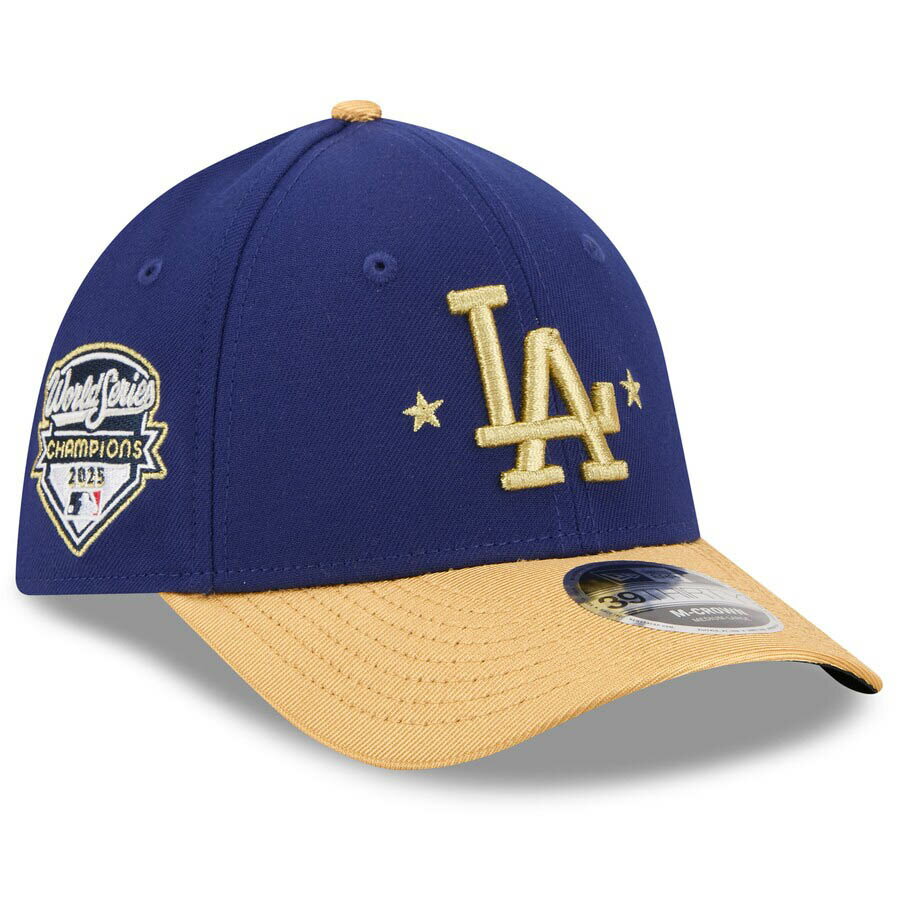 乐天商城 - MLB ドジャース キャップ 【海外モデル】WS2025優勝 ゴールドコレクション M-Crown 39THIRTY Flex Hat ニューエラ/New Era ロイヤル