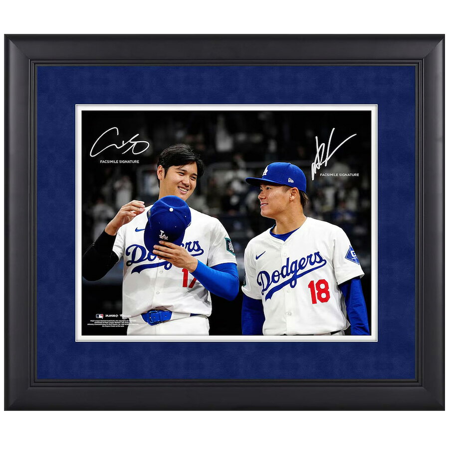 Rakuten - MLB 大谷翔平＆山本由伸 ドジャース フォトフレーム Facsimile Signature Framed Spotlight Photograph サイン Fanatics Authentic