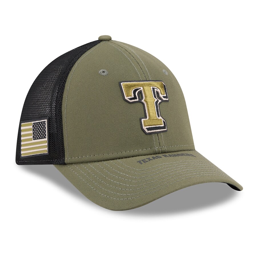 Rakuten - MLB レンジャーズ キャップ 【海外モデル】アームドフォーシズデー2026 39THIRTY Flex M-Crown トラッカーメッシュ ニューエラ/New Era オリーブ