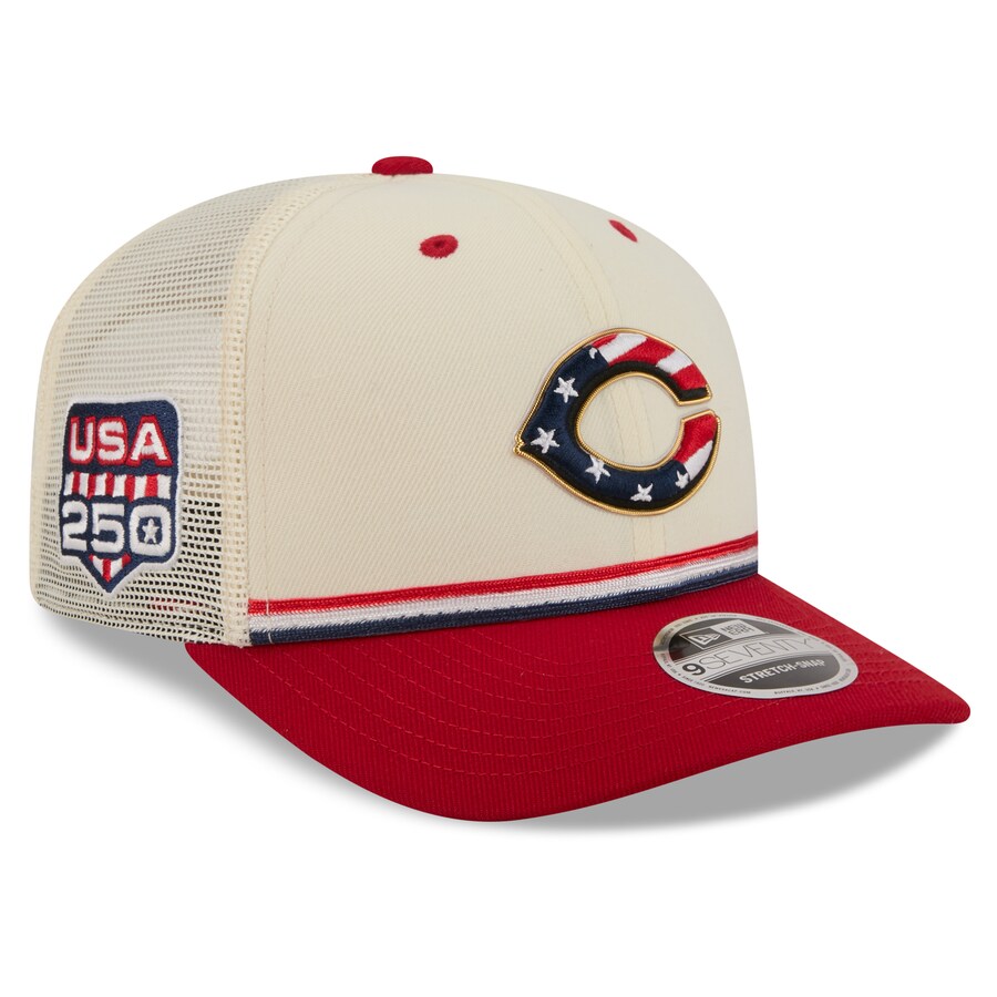 樂天商城 - MLB シンシナティ・レッズ キャップ 【海外モデル】2026 独立記念日 Fourth of July 9SEVENTY トラッカーメッシュ ニューエラ/New Era クリーム レッド