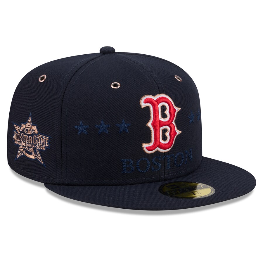 乐天商城 - MLB レッドソックス キャップ 【海外モデル】オールスターゲーム2026 59FIFTY Fitted Hat ニューエラ/New Era ネイビー