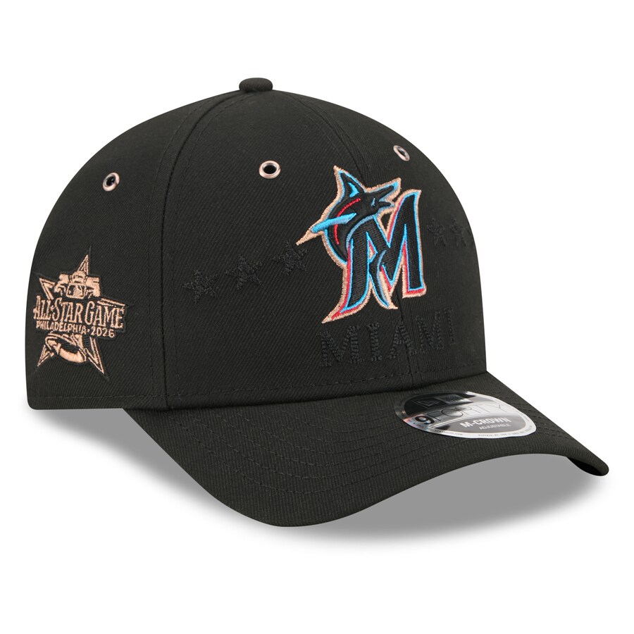樂天商城 - MLB マーリンズ キャップ 【海外モデル】オールスターゲーム2026 9FORTY Adjustable Hat ニューエラ/New Era ブラック