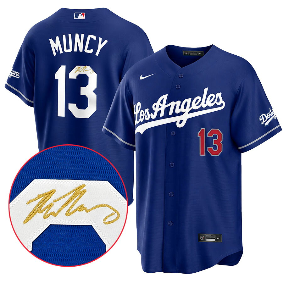 MLB マックス・マンシー ドジャース ユニフォーム 【現地買付セレクション特注】2026 スタジアムジャージ サイン刺繍 ナイキ/Nike ロード ロイヤル