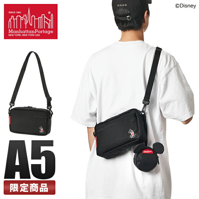 【楽天カード26倍(最大)｜10/30限定】限定品｜マンハッタンポーテージ ミッキー ディズニー コラボ ショルダーバッグ メンズ レディース Manhattan Portage mp1404lmic21