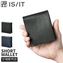 【本日営業日|最大30倍】特典付き|IS/IT 財布 二つ折り財布 メンズ ブランド レザー 本革 box型小銭入れ イズイット 979607