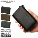 【本日営業日|最大30倍】特典付き|キャサリンハムネット ベガ 財布 本革 ミドルウォレット メンズ レディース ブランド KATHARINE HAMNETT ...