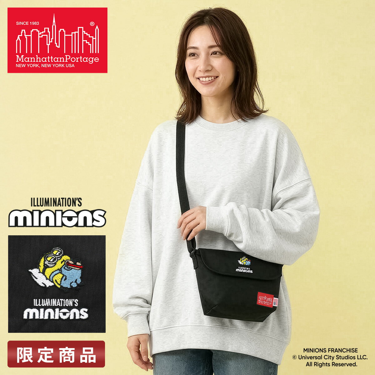 乐天商城 - 【最大68倍 6/10限定】特典付き マンハッタンポーテージ ミニオンズ ミニオン コラボ メッセンジャーバッグ ショルダーバッグ レディース メンズ ブランド グッズ 斜めがけバッグ ボブ Manhattan Portage MINIONS MP1603BPDMGNTMNOS cpn10o