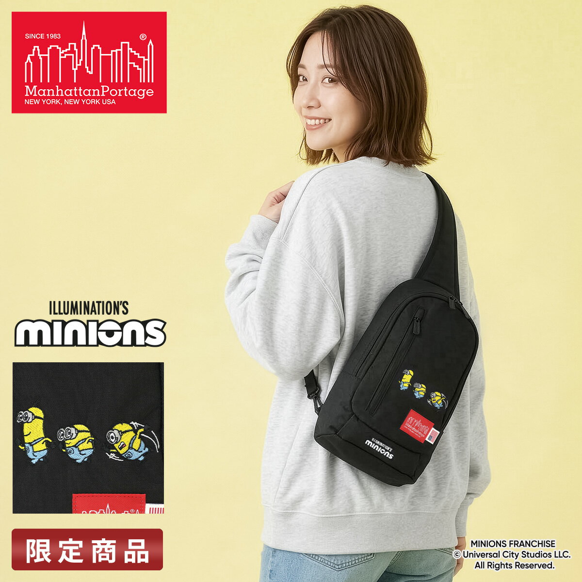 乐天商城 - 【最大31倍】特典付き マンハッタンポーテージ ミニオンズ ミニオン コラボ ボディバッグ ワンショルダーバッグ レディース メンズ ブランド グッズ 斜めがけバッグ Manhattan Portage MINIONS MP1927MNOS cpn10o