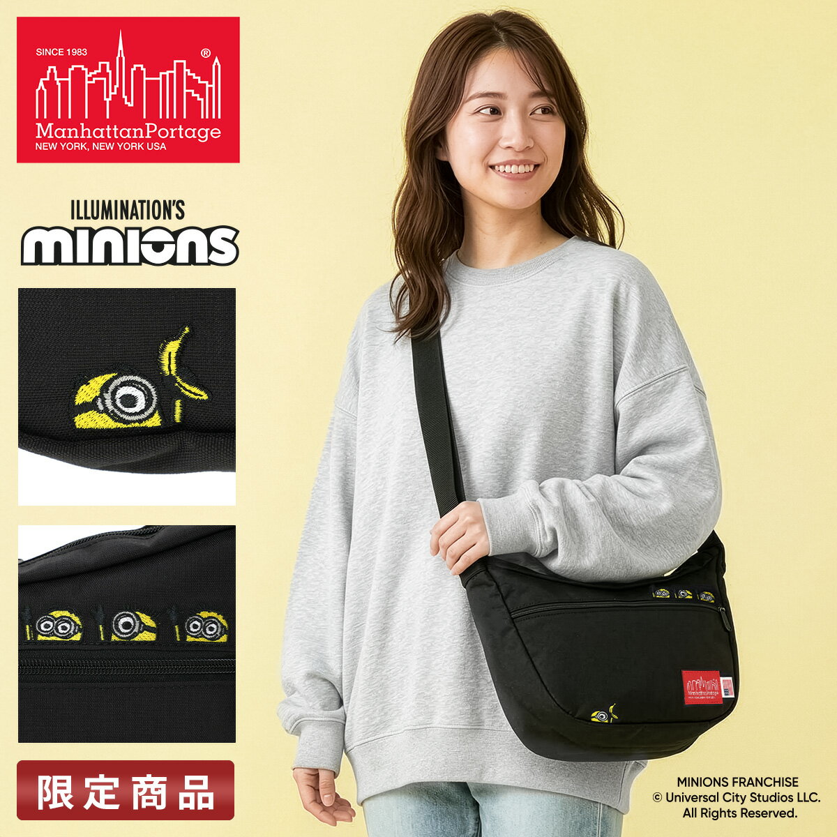 Rakuten - 【5H限定豪華プレゼント 6/1 19時～】特典付き マンハッタンポーテージ ミニオンズ ミニオン コラボ ショルダーバッグ レディース メンズ ブランド グッズ 斜めがけバッグ Manhattan Portage MINIONS MP2409MNOS cpn10o