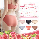 ショーツ レディース 女性 下着 プレーン 無地 かわいい 可愛い ノーマル コットン 綿 ストレッチ シフォン インナー スタンダード 20代 30代 40代...