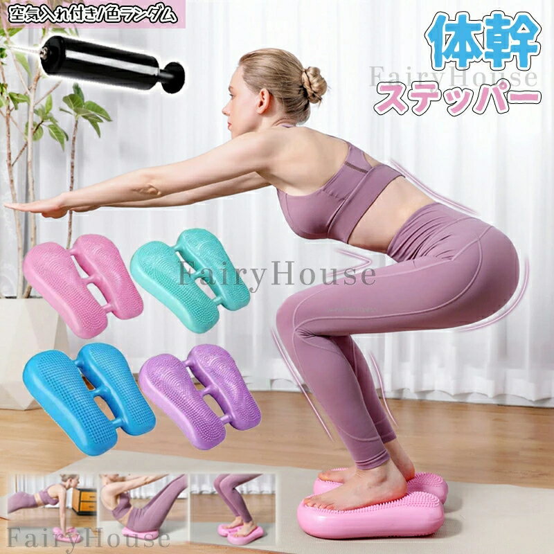 【6%OFFクーポン配布中！】【 空気入れ付き 】 ステッパー ダイエット 座ったまま 静音 エアステッパー 器具 すてっぱー 足踏み 有酸素運動 ストレートステッパー ステップ 台 クッション バランスクッション バランスディスク エアーステッパー 室内 空気入れ ステップ台