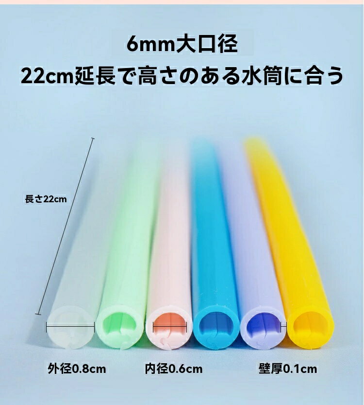 ストロー シリカゲル製 耐熱 安全無毒 再利用可能 柔軟なロングストロー 大人 子供交換用 シリコンストロー 取り外し洗える 繰り返し使えるシリコンストロー 多機能ストロー 食品級シリコンストロー 耐摩耗性 柔軟素材 お手入れ簡単 ラクラクお手入れ 3
