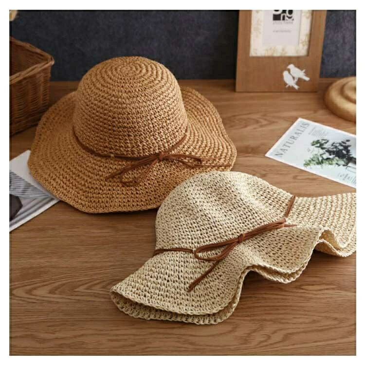 麦わら帽子 レディース 折りたたみ ストローハット ペーパーハット 帽子 uv 麦わら ハット ぼうし オシャレ おすすめ つば広帽子 UVケア 日焼け対策 旅行 海 防紫外線 農作業 可愛い 母の日 プレゼント 実用的