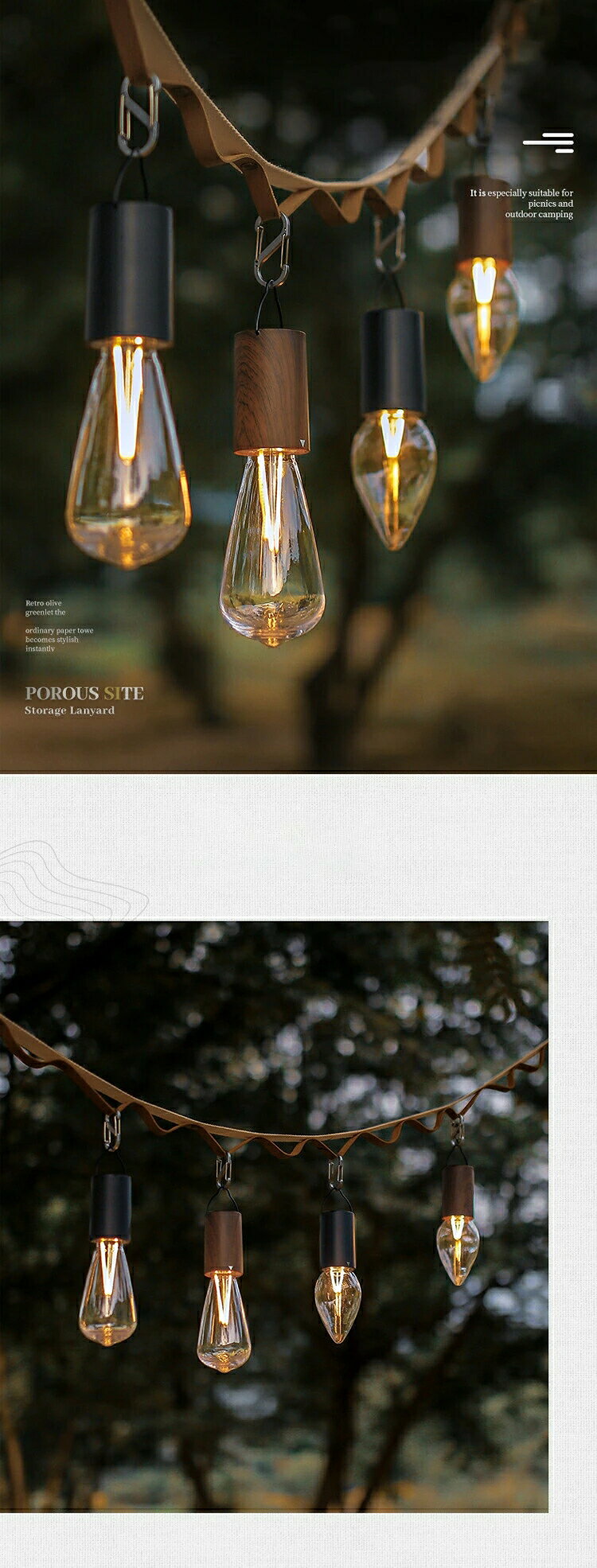 ハングランプ キャンプ用品 防水 LED照明 アウトドア ランタン ソロキャンプ USB 乾電池 電池式 おしゃれ 軽量 収納便利 生活防水 アンティーク コードレス 送料無料 selectloop-10011658 Select Loop サンプル画像3